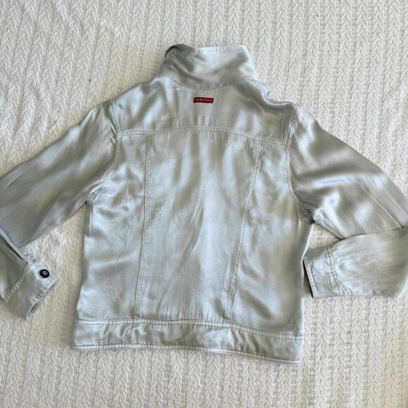 Hard Tail Forever Women's Silver Satin Jacket - Size XS - Picture 4 of 9